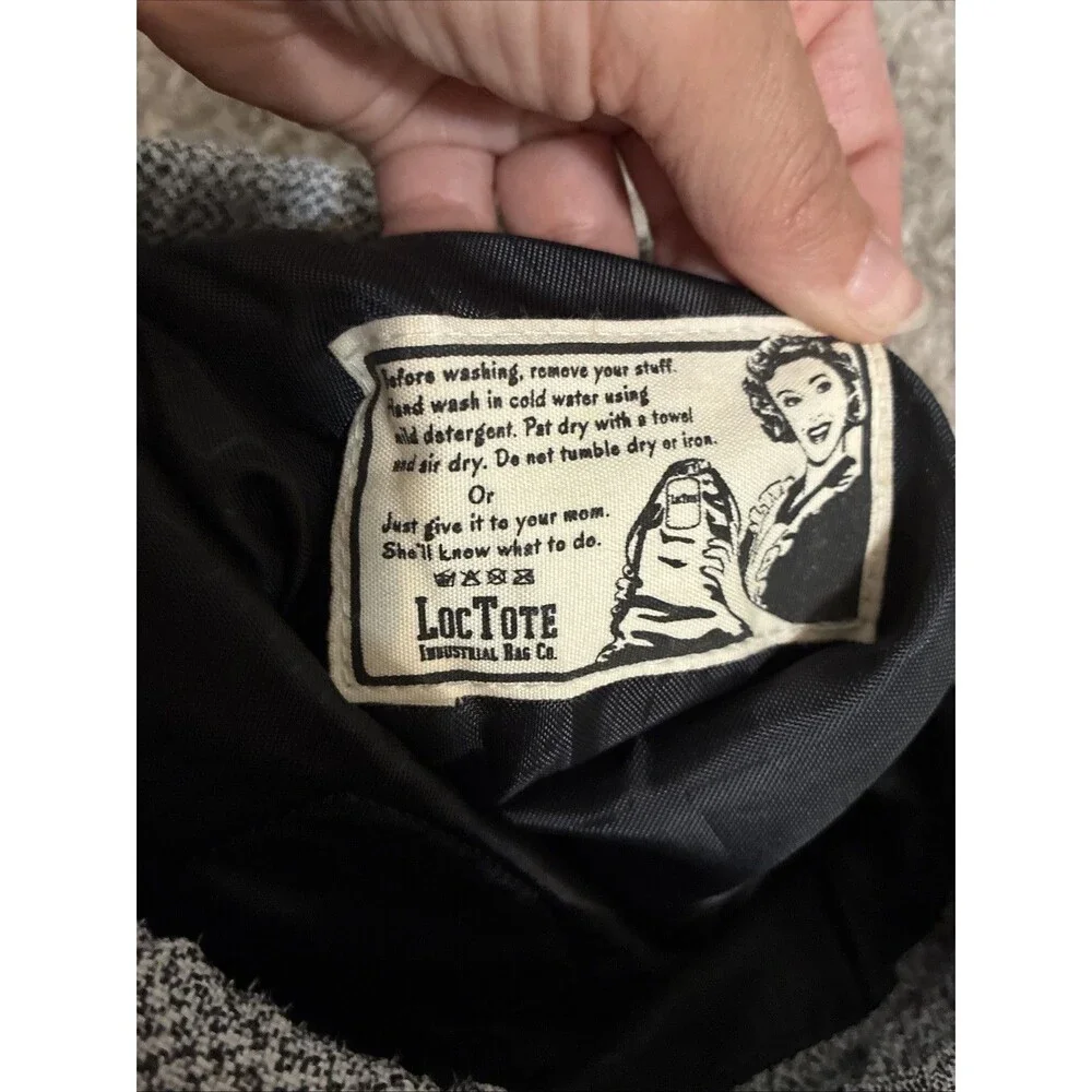 Loctote The Original Flak Sack Gray Drawstring Backpack Bag Loc Tote Anti-Theft